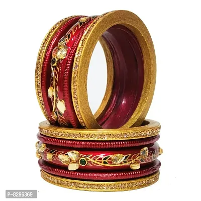 Lahthi Wala fancy jaipuri lac Bangles set for women pack of 10-thumb0