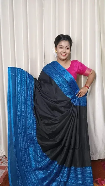 Beautiful Blend Saree Without Blouse Piece For Women