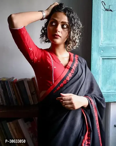 Trendy Khadi Tessel Sarees With Blouse Piece-thumb0