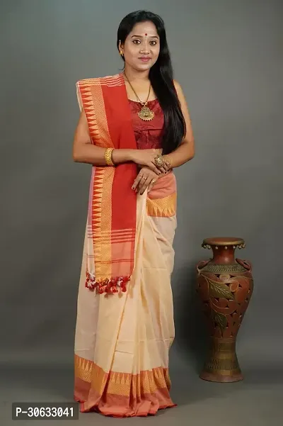 Trendy Khadi Tessel Sarees With Blouse Piece-thumb0