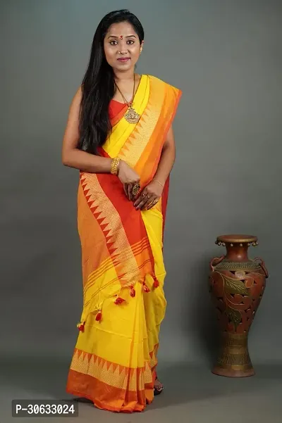 Trendy Khadi Tessel Sarees With Blouse Piece-thumb0