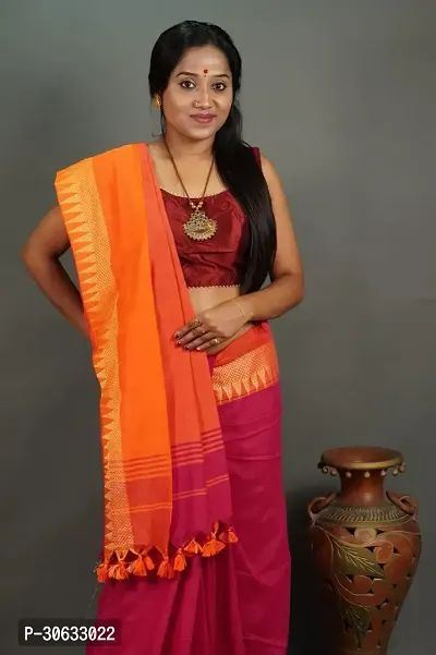 Trendy Khadi Tessel Sarees With Blouse Piece-thumb0