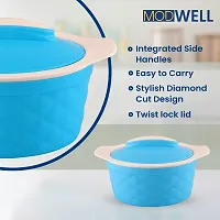 Modwell Stainless Steel Diamond Cut lnsulated casserole 500 ml - Blue-thumb1