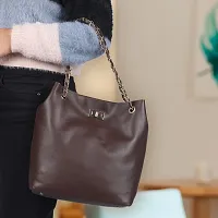 Purseus Brown Stylish Hand Bag-thumb2