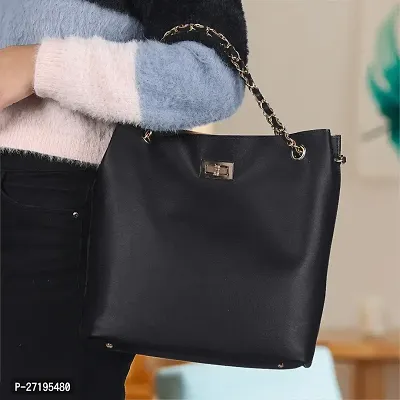 Purseus Black Stylish Hand Bag-thumb3