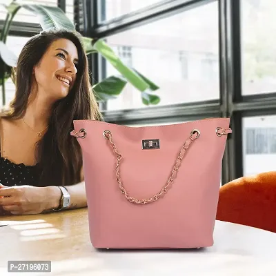 Purseus Peach Stylish Hand Bag-thumb4