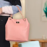 Purseus Peach Stylish Hand Bag-thumb2