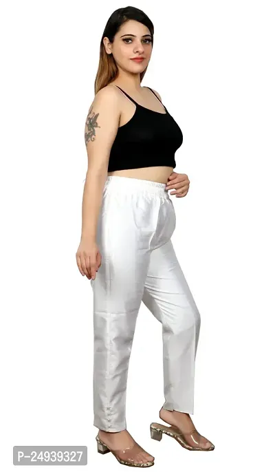 Cotton Silk Blend Pants With 100% Premium Cotton Lining-thumb0