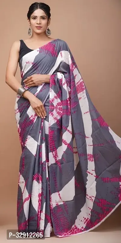 Beautiful Cotton Printed Women Saree with Blouse Piece