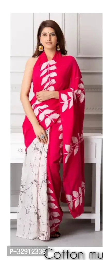 Beautiful Art Silk Printed Women Saree with Blouse Piece-thumb0