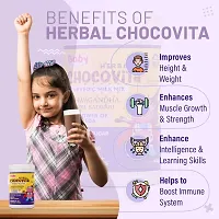 Baby Organo Herbal ChocoVita Ayurvedic Nutrition and Health Drink |Kids Milk mix with No refined Sugar| Contains Ashwagandha, Brahmi, Satavari and 14+ other Ayurvedic herbs | Chocolate flavour | 300g-thumb1