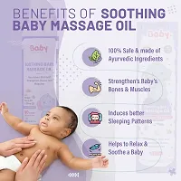 BabyOrgano Soothing Baby Massage Oil| with Olive oil, Almond oil, Wheat grem oil| 100% Ayurvedic, Safe and Natural for new born babies | FDCA approved-thumb3