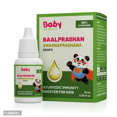 BabyOrgano BaalPrashan Original Swarnaprashan Ayurvedic Immunity Booster Drops for kids| FDCA Approved(0-15 years) - 15 ml-thumb0