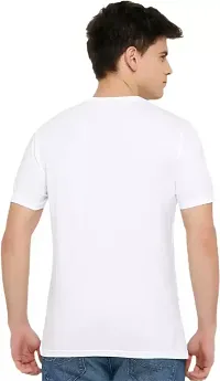 Zenloop Styles Men Round Neck White Printed T-shirts-thumb1