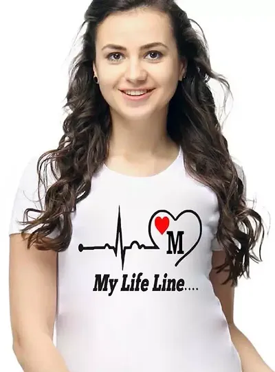 Zenloop Styles Round Neck My Life Line Tshirts