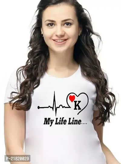 Zenloop Styles Round Neck My Life Line Printed Tshirts-thumb0