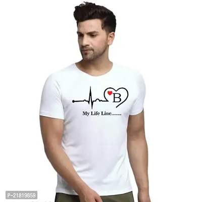 Zenloop Styles Round Neck My Life Line Printed Tshirts-thumb0