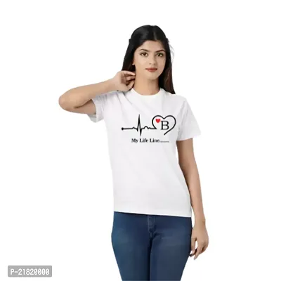 Zenloop Styles Round Neck My Life Line Printed Tshirts-thumb0