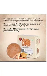 DHANNA Sandal soap for girls with sand wood scent, best for anti wrinkles and oily skin, pack of 6 soap125g each-thumb2