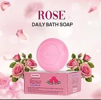 DHANNA Rose Soap for intensive skin care daily bath soap idle for all skin type Pack of 6 (125g Each)-thumb2