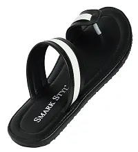 Smark Styl Men's Flat Slipper (Black, numeric_8)-thumb1