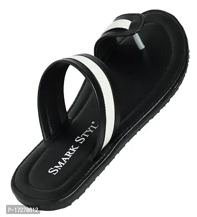 Smark Styl Men's Flat Slipper (Black, numeric_8)-thumb2