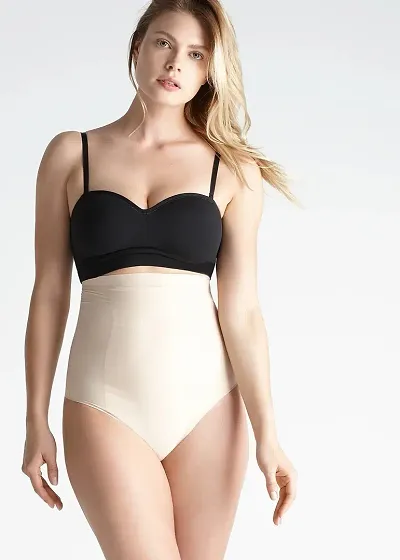 Comfortable High Waist Shapewear With Anti Rolling Strip Tummy Control Tucker