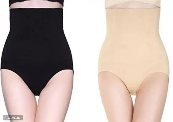 Women's High Waist Shapewear with Anti Rolling Strip Tummy Control Tucker Pack Of 2-thumb0