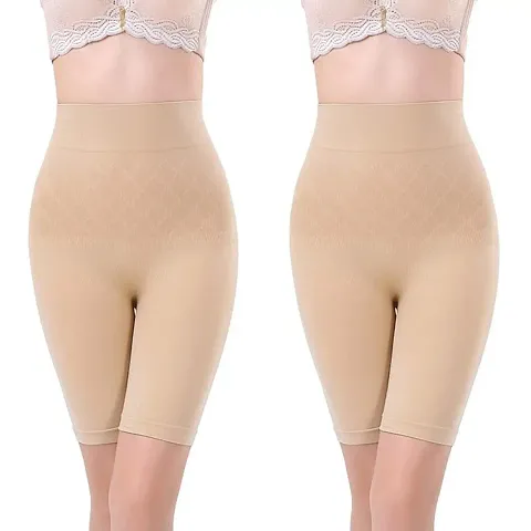 Modern 4 in 1 High Waist Tummy And Thigh Shapewear (Pack Of 2)