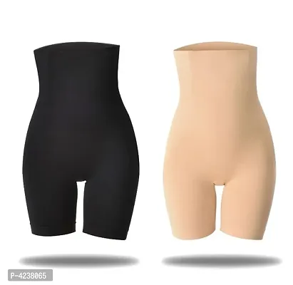 Women's High Waist Shapewear with Anti Rolling Strip Tummy Control Tucker Pack Of 2-thumb0