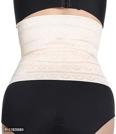 Stylish Beige Cotton Self Pattern Body Shaper For Women-thumb3