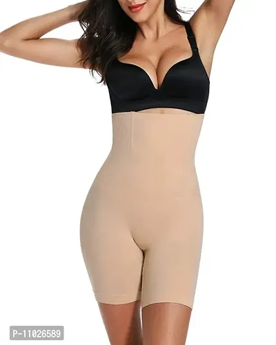 Stylish Beige Cotton Blend Self Pattern Body Shaper For Women-thumb2