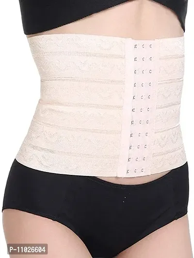 Stylish Beige Cotton Self Pattern Body Shaper For Women-thumb0