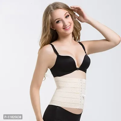 Stylish Beige Cotton Self Pattern Body Shaper For Women-thumb2