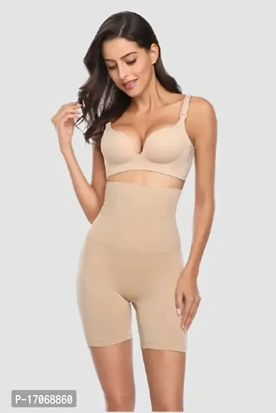 Women  Cotton Lycra Tummy Control 4-in-1 Blended High Waist Tummy And Thigh Shapewear-thumb2
