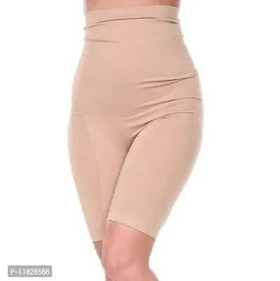 Beige Cotton Self Pattern Shapewear For Women-thumb0