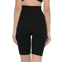 Black Cotton Blend Solid Shapewear For Women-thumb1