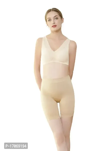 Women  Cotton Lycra Tummy Control 4-in-1 Blended High Waist Tummy And Thigh Shapewear-thumb2