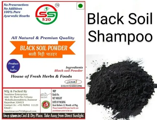 SS520 Organic Dry Harbal Black Soil Shampoo 1kg. For Healthy Long  Strong Hair with The Natural Goodness Of Black Soil Powder without Harmful Chemicals-thumb0