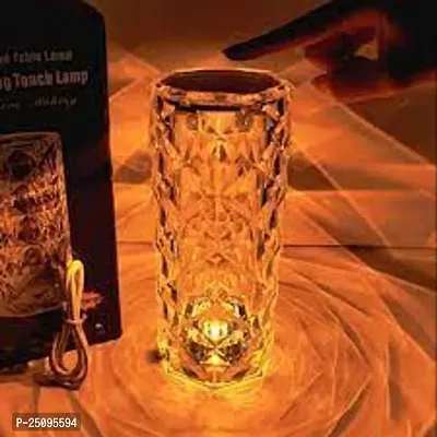 Skykart24 Crystal Lamp,16 Color Changing Rose Crystal Diamond Table Lamp,USB Rechargeable Touch Bedside Lamp Night Light with Remote Control, for Bedroom Living Room Party Dinner Decor(Pack of 1)