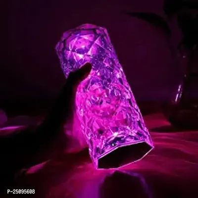 Skykart24 Crystal Lamp,16 Color Changing Rose Crystal Diamond Table Lamp,USB Rechargeable Touch Bedside Lamp Night Light with Remote Control, for Bedroom Living Room Party Dinner Decor(Pack of 1)