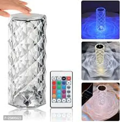 Skykart24 Crystal Lamp,16 Color Changing Rose Crystal Diamond Table Lamp,USB Rechargeable Touch Bedside Lamp Night Light with Remote Control, for Bedroom Living Room Party Dinner Decor(Pack of 1)