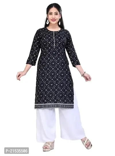 4k fashion Women Printed Kurti with Palazzo for Office Wear, Casual Kurti, Regular Wear,Kurta for Women/Girls Kurtis and Palazzo