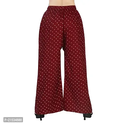 4k fashion Western Women's Fit Palazzo (3XL, Maroon)-thumb4