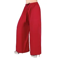 4k fashion Western Woman's Fit Relaxed Palazzo Bottom (M, Black and RED)-thumb3