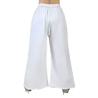 4k fashion Western Woman's Fit Relaxed Palazzo Bottom (M, White)-thumb2