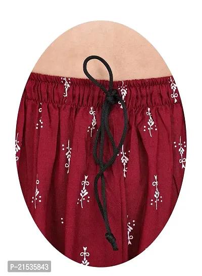 4k fashion Western Woman's Fit Relaxed Palazzo Bottom (M, Maroon)-thumb4