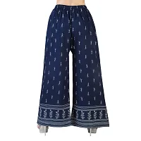 4k fashion Western Woman's Fit Relaxed Palazzo Bottom (M, Blue)-thumb2