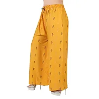 4k fashion Western Woman's Fit Relaxed Palazzo Bottom (M, Yellow and Black)-thumb2