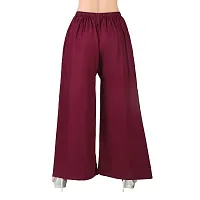 4k fashion Western Woman's Fit Relaxed Palazzo Bottom (M, Maroon and RED)-thumb3